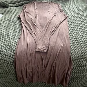 Long brown cardigan sweater